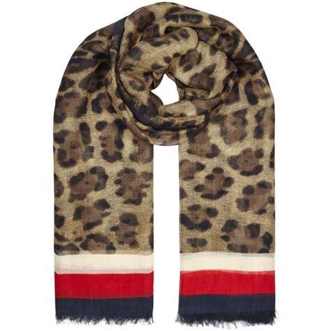 gucci leopard print scarf|Gucci scarf with fur trim.